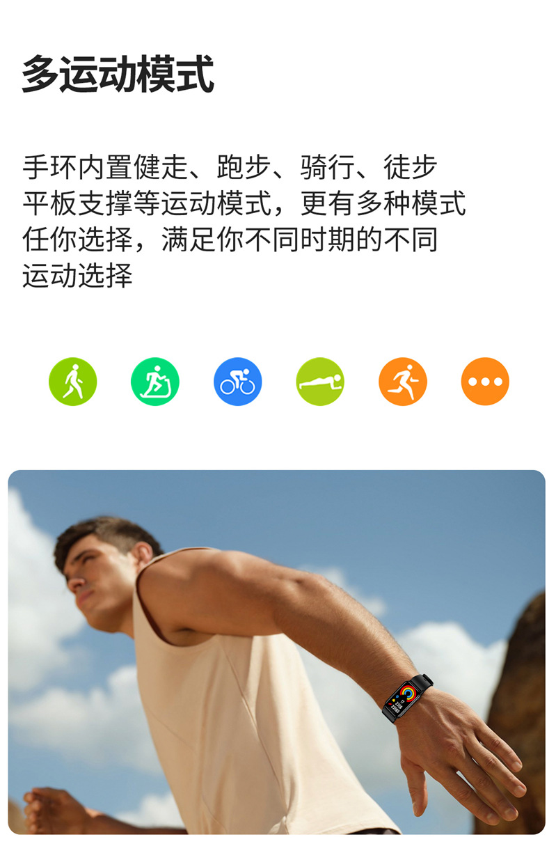 The new cross-border TK72 smartwatch is a remote care fitness band for blood sugar, heart rate, blood pressure, blood oxygen and body temperature monitoring undefined
