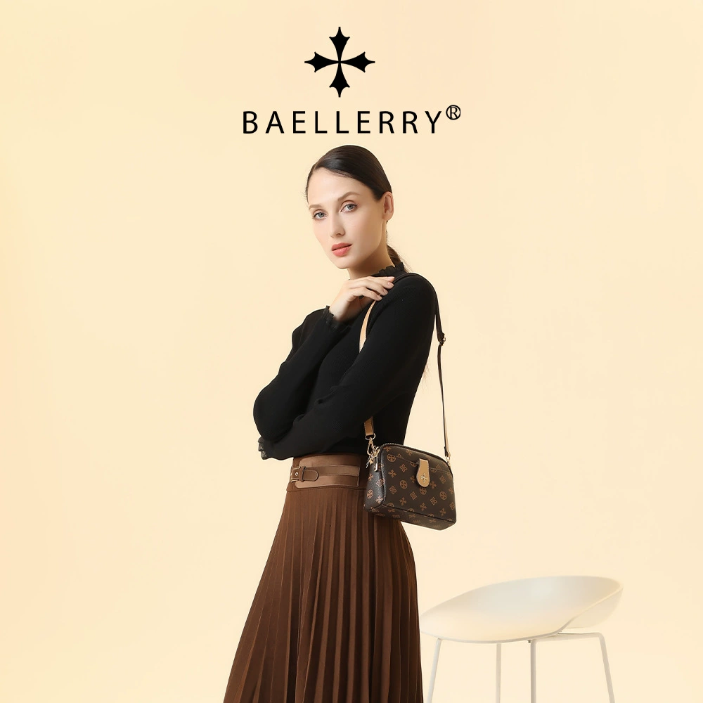 Новые женские сумки Baellerry, европейский и американский стиль, старый рисунок, двойная молния, модная сумка через плечо, оптовая