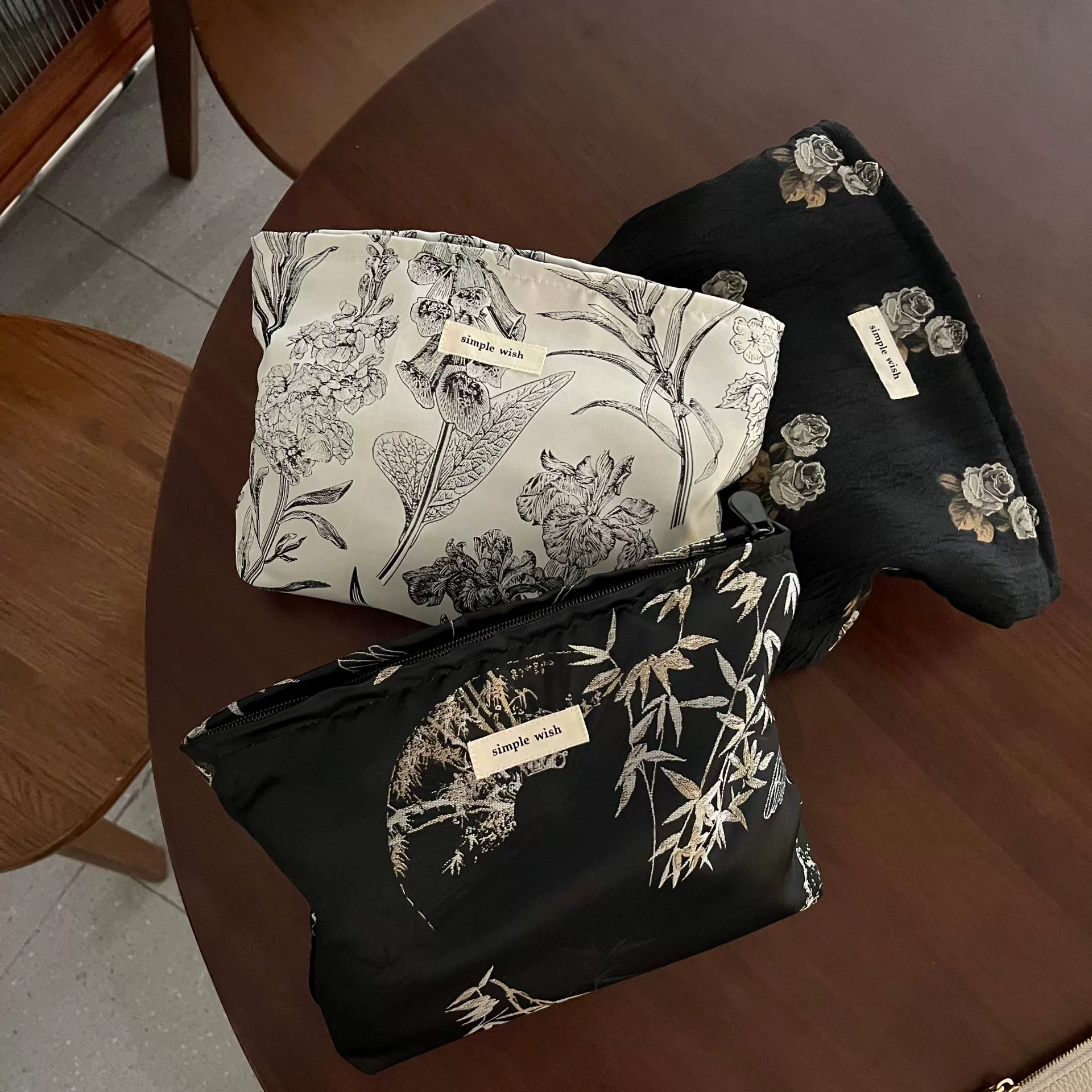 [Su Xibu bag] Черно-белая серая деревенская атмосфера, качественная косметичка, женские сумки, сумка-клатч, литературная ниша модели