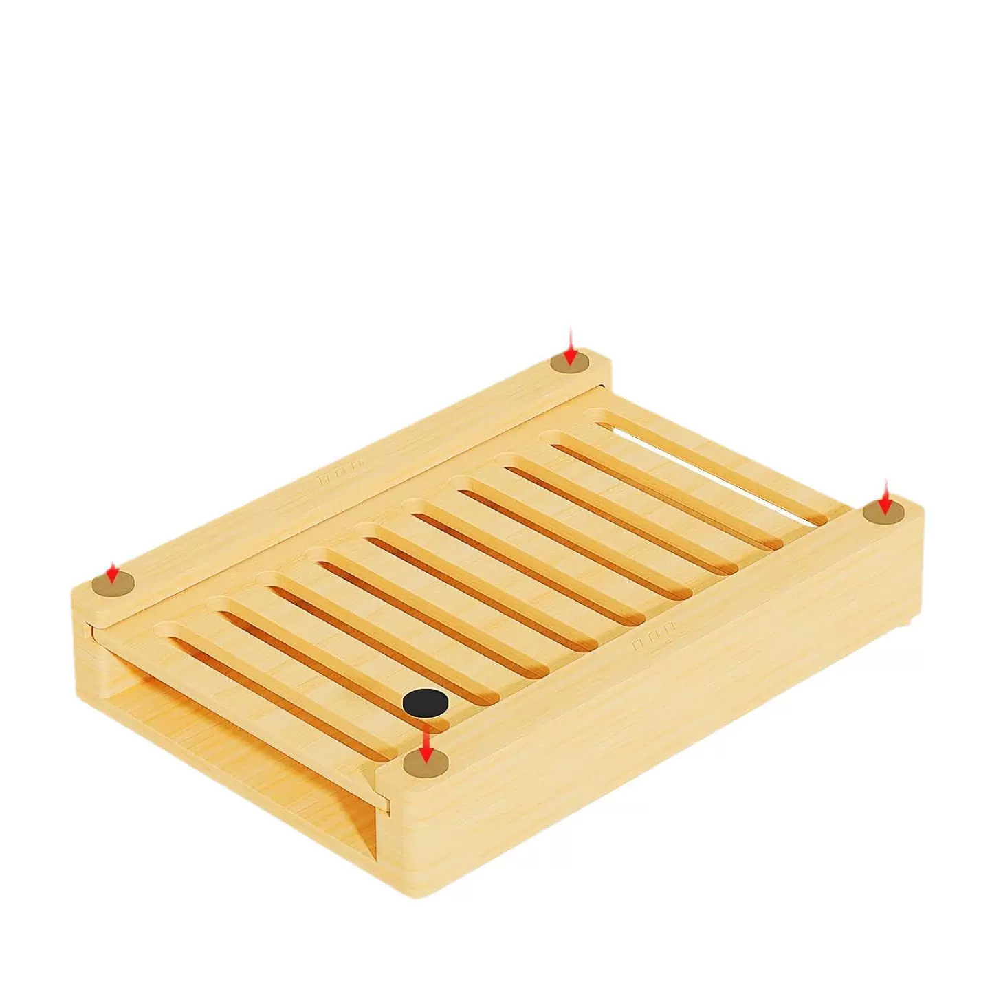 家用简易厨房菜板碗碟架二合一竹制砧板碗碟水果沥水收纳架套装