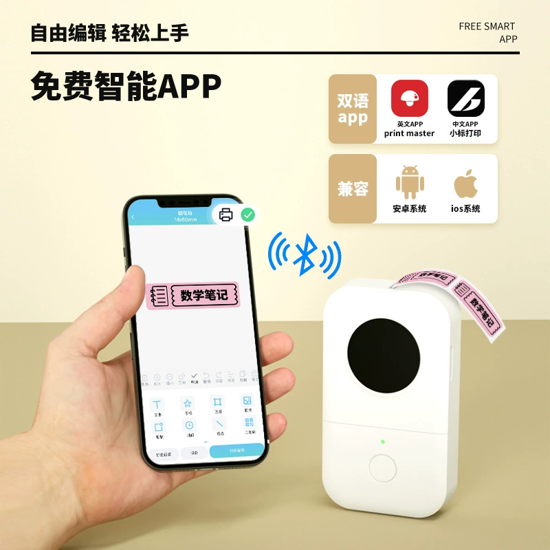 phomemo Small handheld printer, D30, bluetooth