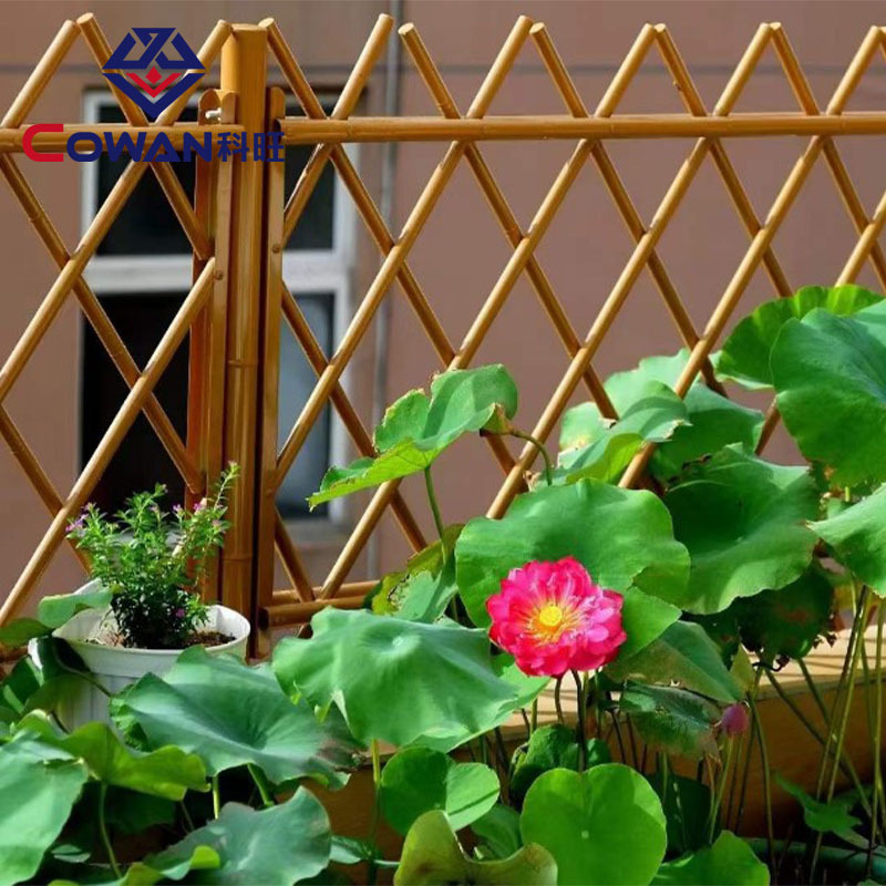 Valla de bambú valla Villa patio jardín Acero inoxidable imitación bambú valla verde bambú aislamiento barandilla