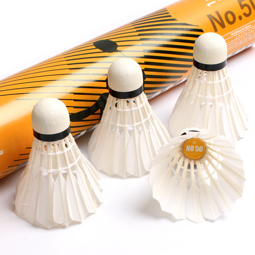 Badminton Competition Duck Feather Badminton Shuttlecocks, Stable Flight, Suitable for Indoor and Outdoor Training, 12-Pack Wholesale
