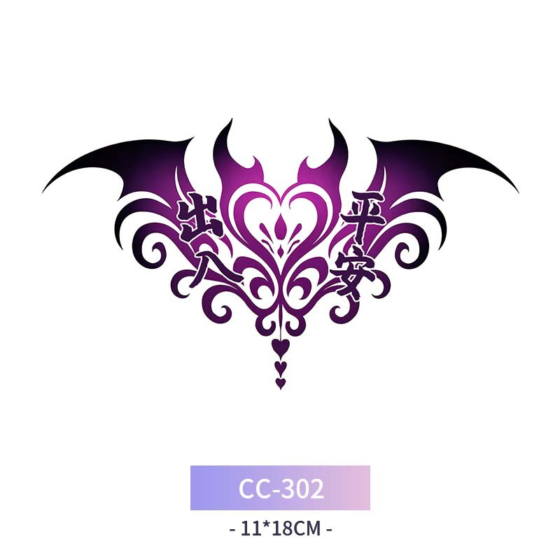 Transfronterizo en stock al por mayor de halloween colorido mariposa tatuaje pegatinas simulación sangrienta cicatriz pegatinas divertidas pegatinas impermeables