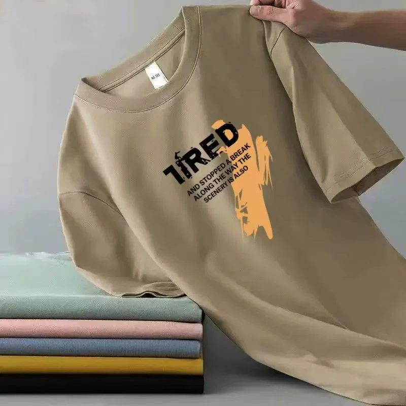 2025 мужская футболка с коротким рукавом летняя нижняя рубашка с круглым вырезом