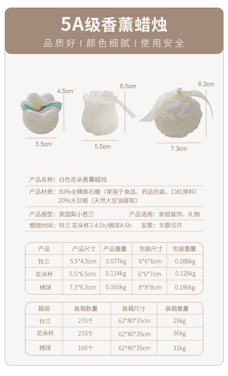 白色花朵合集产品描述