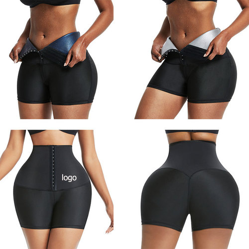 Hot-selling Silver-Coated Sweat-Wicking Pants with Buttons for Shaping, Tummy Control, and Butt Lift—Perfect for Women's Workout, Yoga, and Fitness Training Wear