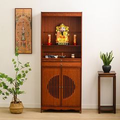 新中式财神爷供桌佛台济型家用神台香案经现代轻奢客厅香火桌立柜