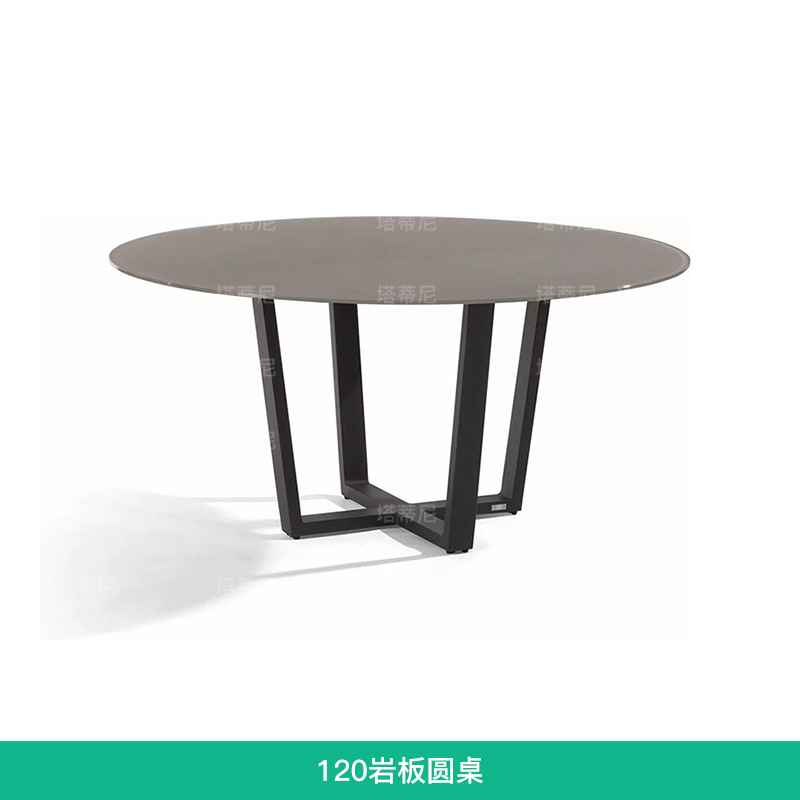 Mesas y sillas de exterior para patios de villas, mesas de aleación de aluminio impermeables y resistentes al sol, conjunto de sillas de ratán para terraza de jardín. image 11