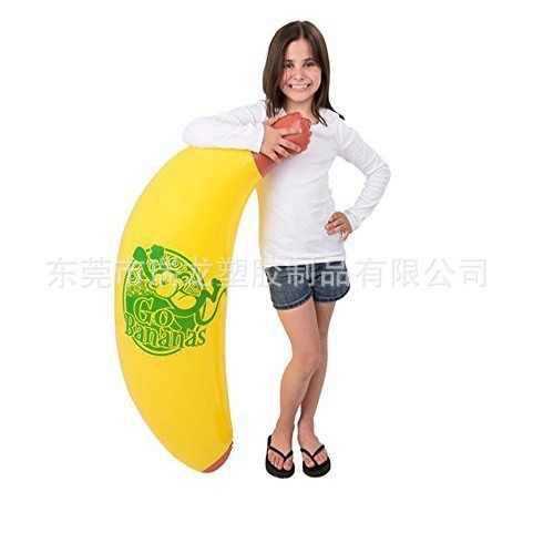 供应PVC充气香蕉 成人玩具酒吧玩具1.8米香蕉橘黄充气香蕉内胆