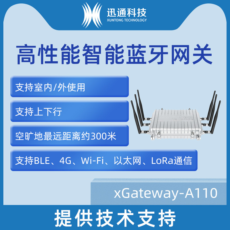 高性能蓝牙网关支持TCP/HTTP/MQTT/UDP传输IOT蓝牙设备信号接收器