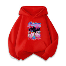 动漫卡通风SAJA BOYS猎魔男团男女K-POP猎魔女团印花连帽长袖上衣