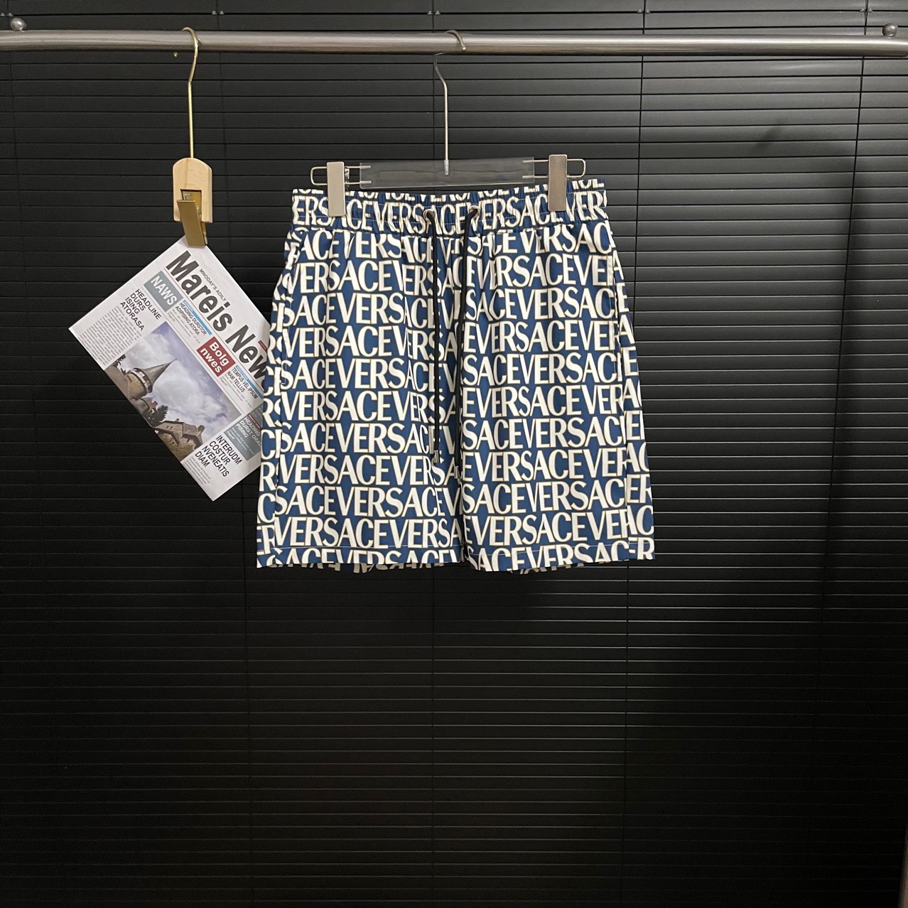 Ver Summer 남자 해변 바지 3D 편지 인쇄 스포츠 캐주얼 반바지 Drawstring All-match Neli Net