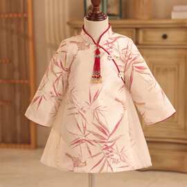 一周岁女宝宝礼服秋冬2026新款抓周唐装儿童中式拜年服公主裙洋气
