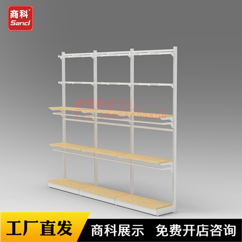 批发ABC童装母婴店货架灯箱创意墙架橙色用品奶粉铁层板展柜