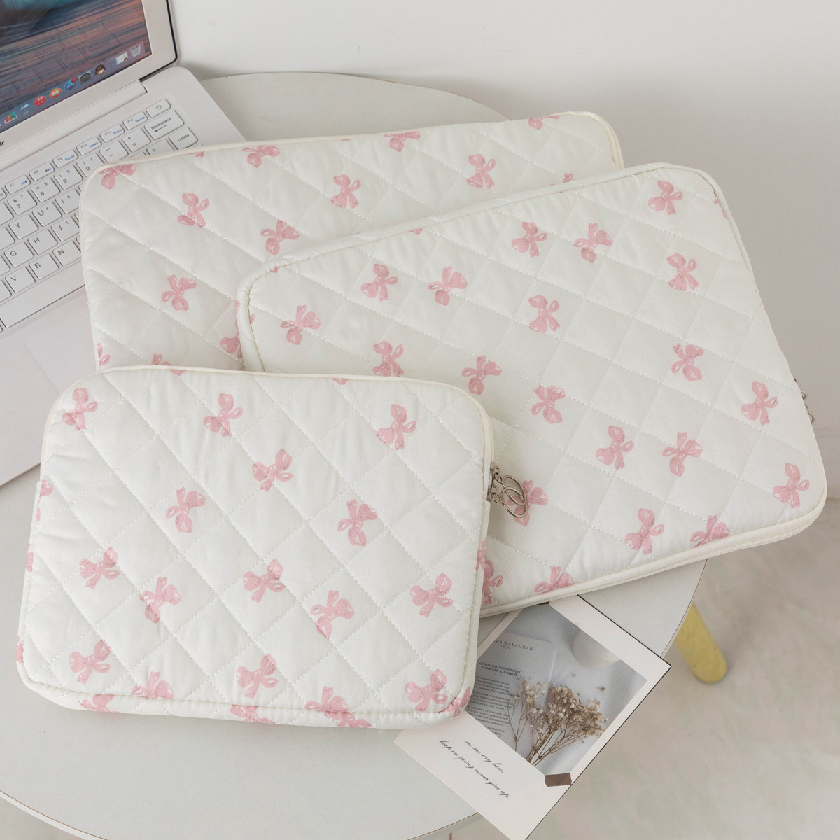 Korean Style Instagram Style New Plaid Floral Cute iPad Tablet Inner Bag Niche Design Protective Cover