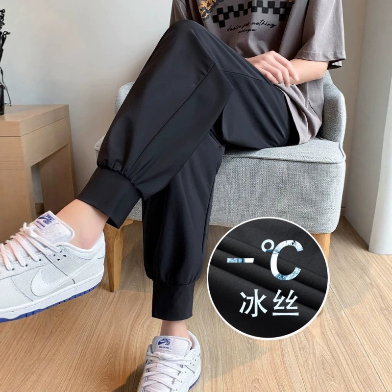 Summer Pants for Men, Loose Thin Casual Pants, Ice Silk Quick-Dry Pants, Sports Pants, Jogger Pants, Trendy Versatile Sweatpants Summer Pants for Men, Loose Thin Casual Pants, Ice Silk Quick-Dry Pants, Sports Pants, Jogger Pants, Trendy Versatile Sweatpants