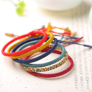 Hand-Woven Zodiac Year Bracelet, Ethnic Style Bracelet, Diamond Knot Red Rope, Retro Bracelet, Men's and Women's Jewelry Wholesale