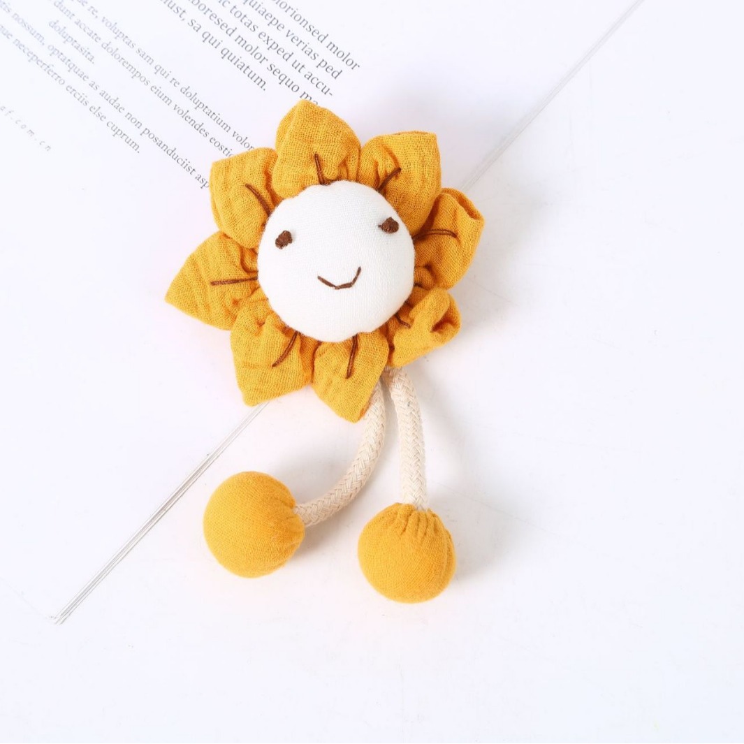 Accesorios de tela hechos a mano de dibujos animados colgantes INS animales de color café coreanos oso conejo lindo accesorios para el cabello infantil