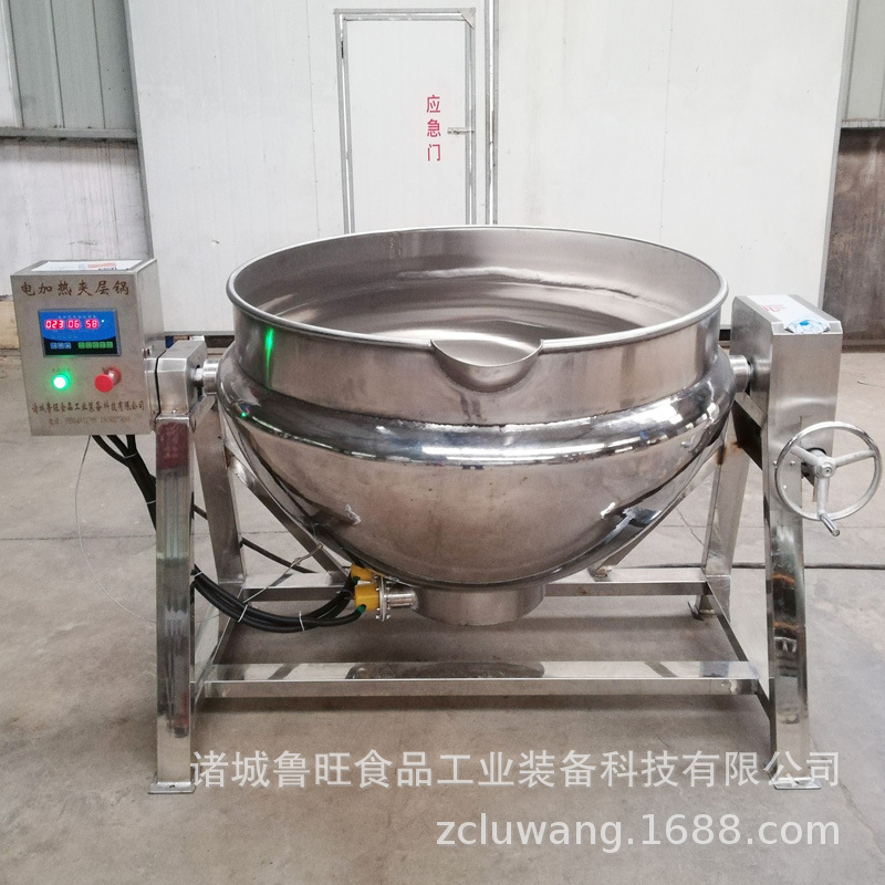 餐厅煮面条可倾夹层锅 水饺店煮水饺夹层锅 不锈钢可倾夹层锅