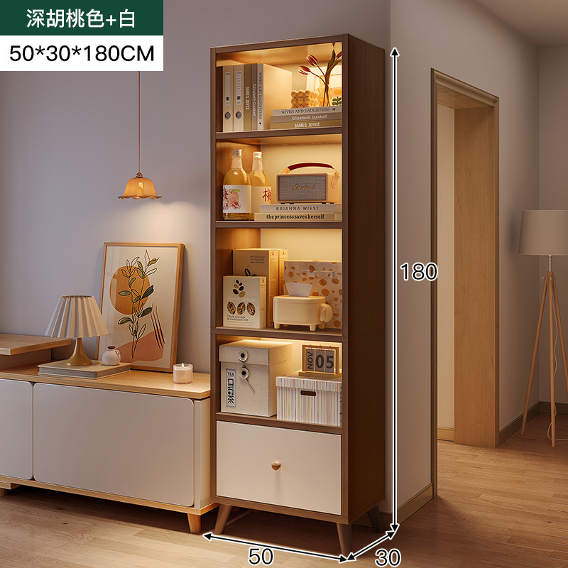 Armario de almacenamiento de varias capas junto al mueble de TV, armario de exhibición de sala de estar, estantería estrecha para el hogar, armario de almacenamiento para el dormitorio, armario de piso a techo