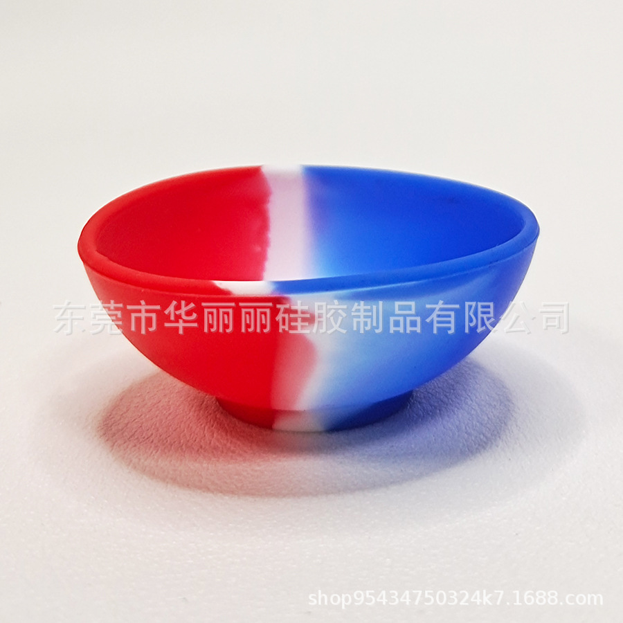 빨간색, 흰색, 파란색* 실리콘 그릇