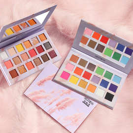 唯魅秀18色大地色眼影盘 影楼化妆师学生不掉粉珠光哑光眼影 批发