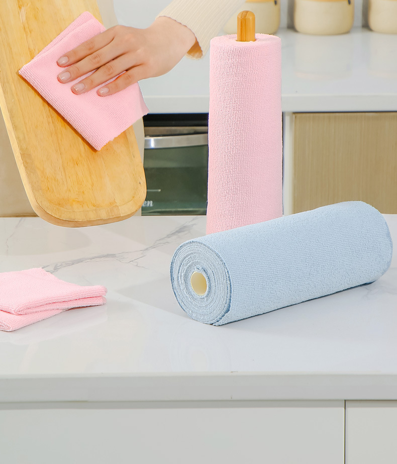 Microfiber Roll Cleaning Cloths For Kitchen Wet And Dry Use_voghion.com
