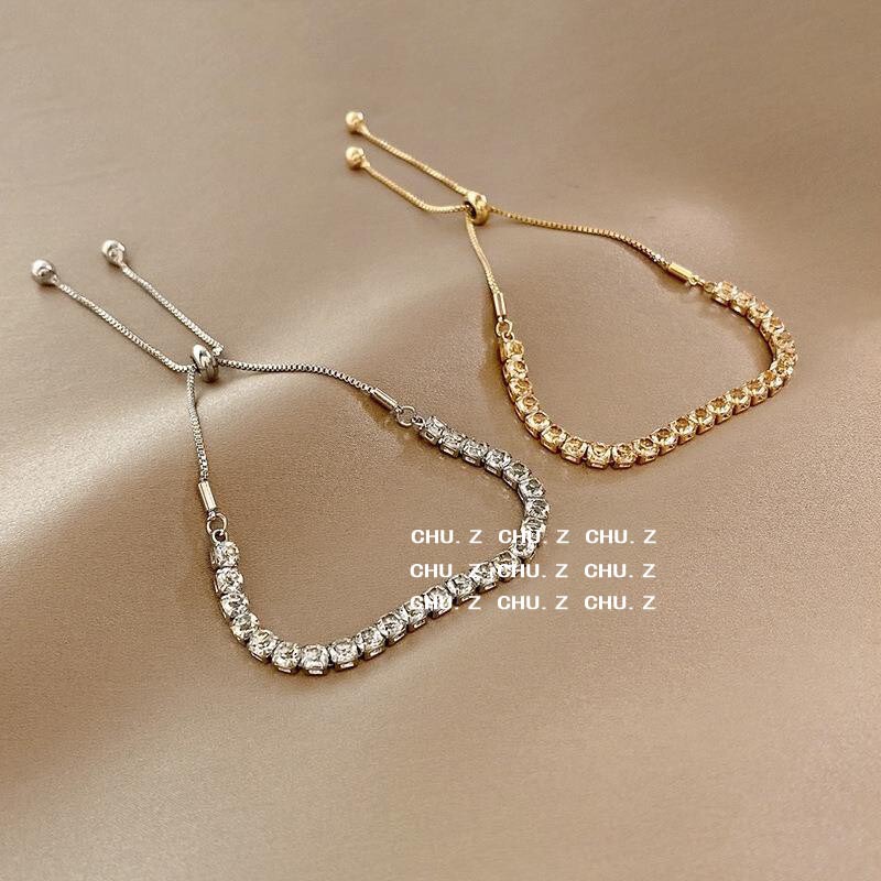 Gypsophila Bracelet Niche Korean Style Female Ins Cold Style Design Adjustable Drawstring Bestie Jewelry Wholesale