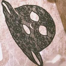 黑蕾丝面膜布挂耳式 特制可提拉黑蕾丝布料