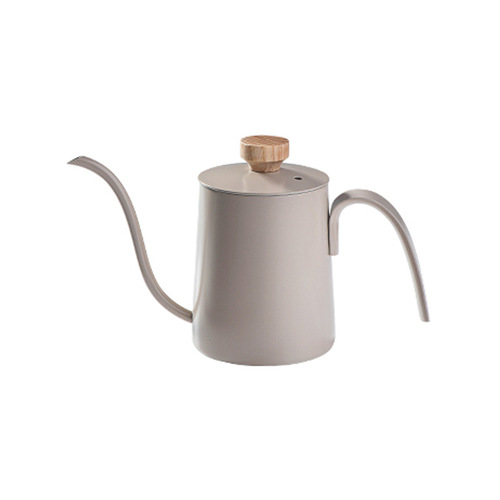 Coffee hand brewing pot stainless steel coffee pot with lid hanging ear long mouth pot thin mouth pot outdoor camping water boiling coffee pot