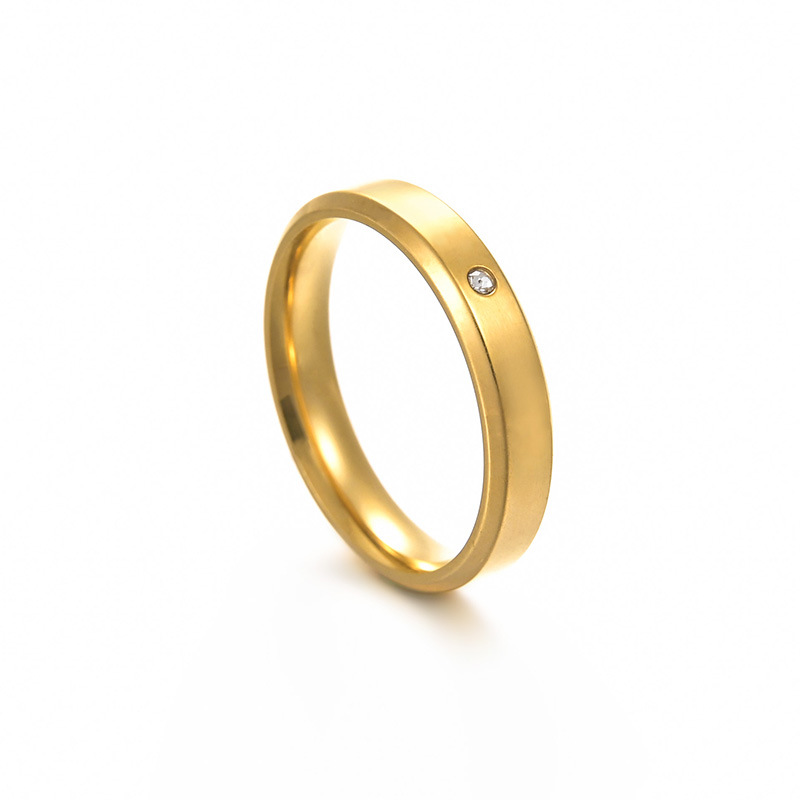 Circle Pattern Couple Gender PVD Coated Gold Plated Circle 201 Stainless Steel Fashion