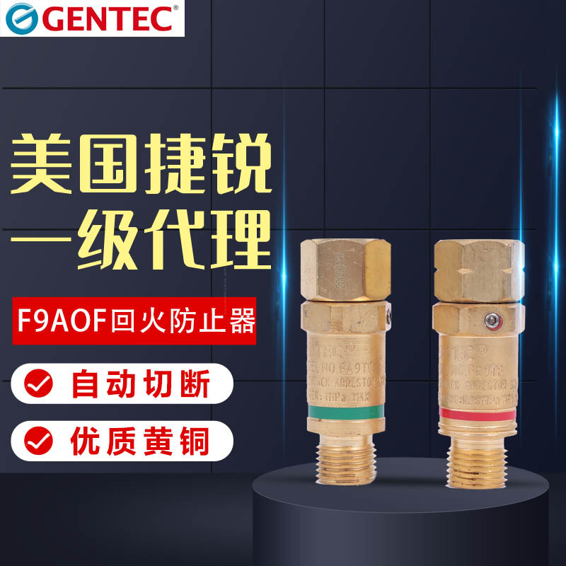 【轩然】GENTEC 捷锐氧气回火防止器FA9TO 燃气回火器 FA9TF