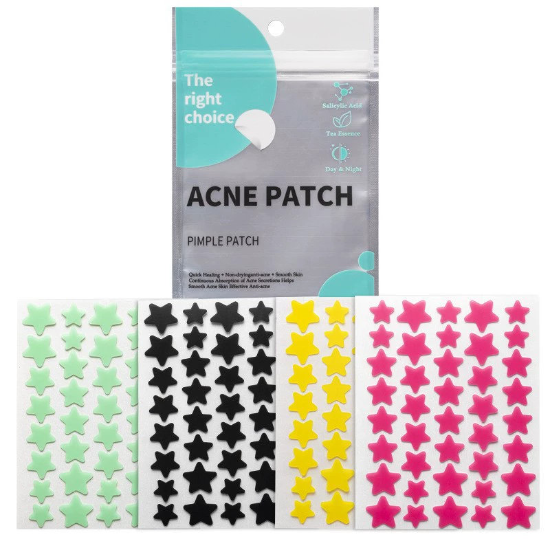 Acne Patch Hydrocolloid Star Stickers, 40 pcs Sheet, Glitter & Clear Color Options, Waterproof