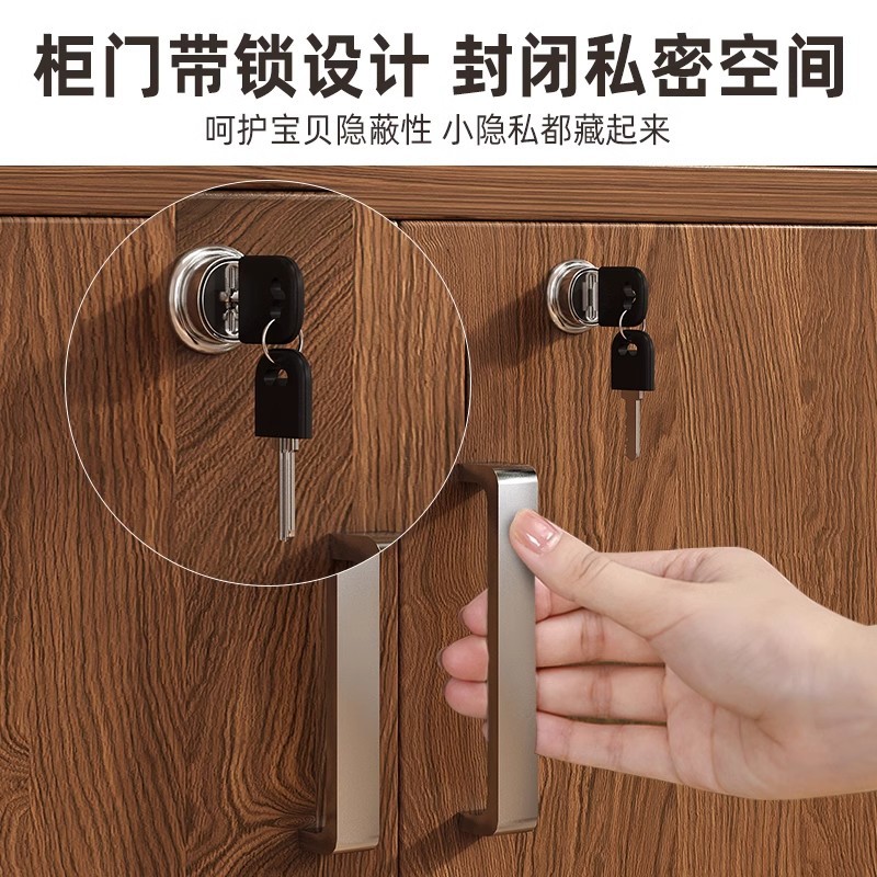 Gabinete de exhibición combinado multifuncional para el hogar, estante de libros contra la pared, armario de almacenamiento multicapa con bloqueo para el dormitorio