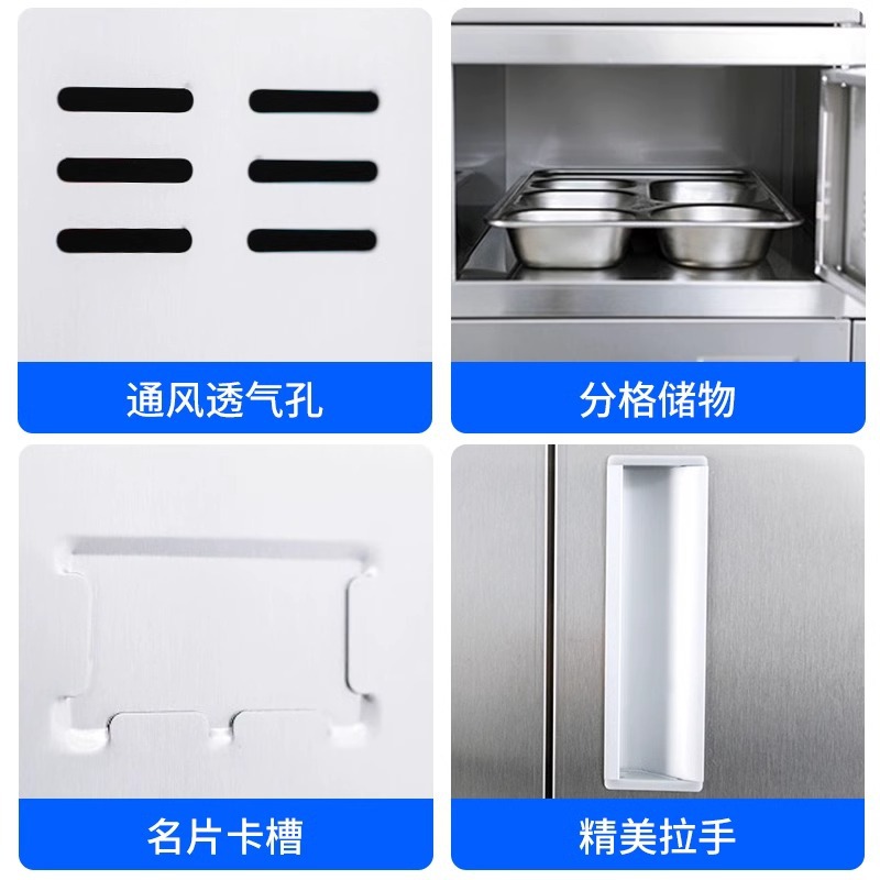 Stainless steel dining plate and bowl cabinet multi-compartment storage cabinet canteen staff tableware cabinet restaurant multi-door bowl and chopsticks rice bowl cabinet