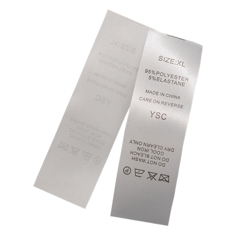 Clothing Washing Label, Synthetic Belt Towel Trademark, Washable Label, Customized Satin Ribbon, Cotton Belt, Intimates Washing Label, Custom-Made
