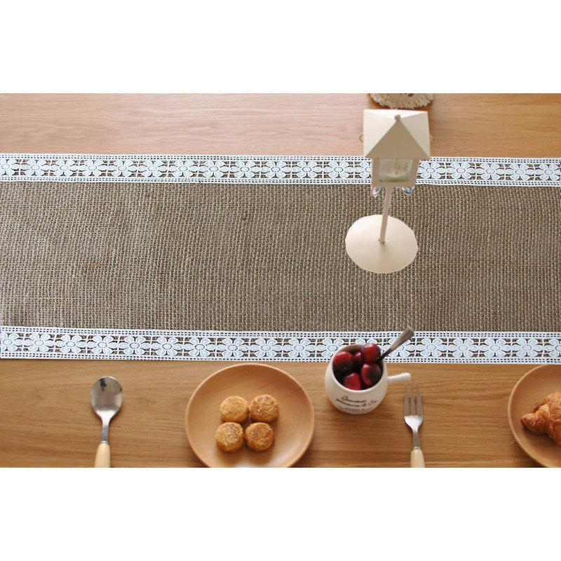 Amazon Rural Wind Table flag Farm House table decoration of jaoseki woven stitching rough anesthetic table cloth cover cloth bed flag