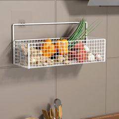 Kitchen hanging basket onion ginger garlic storage rack wall hanging storage seasoning ginger garlic various wall drain vegetable basket no punching