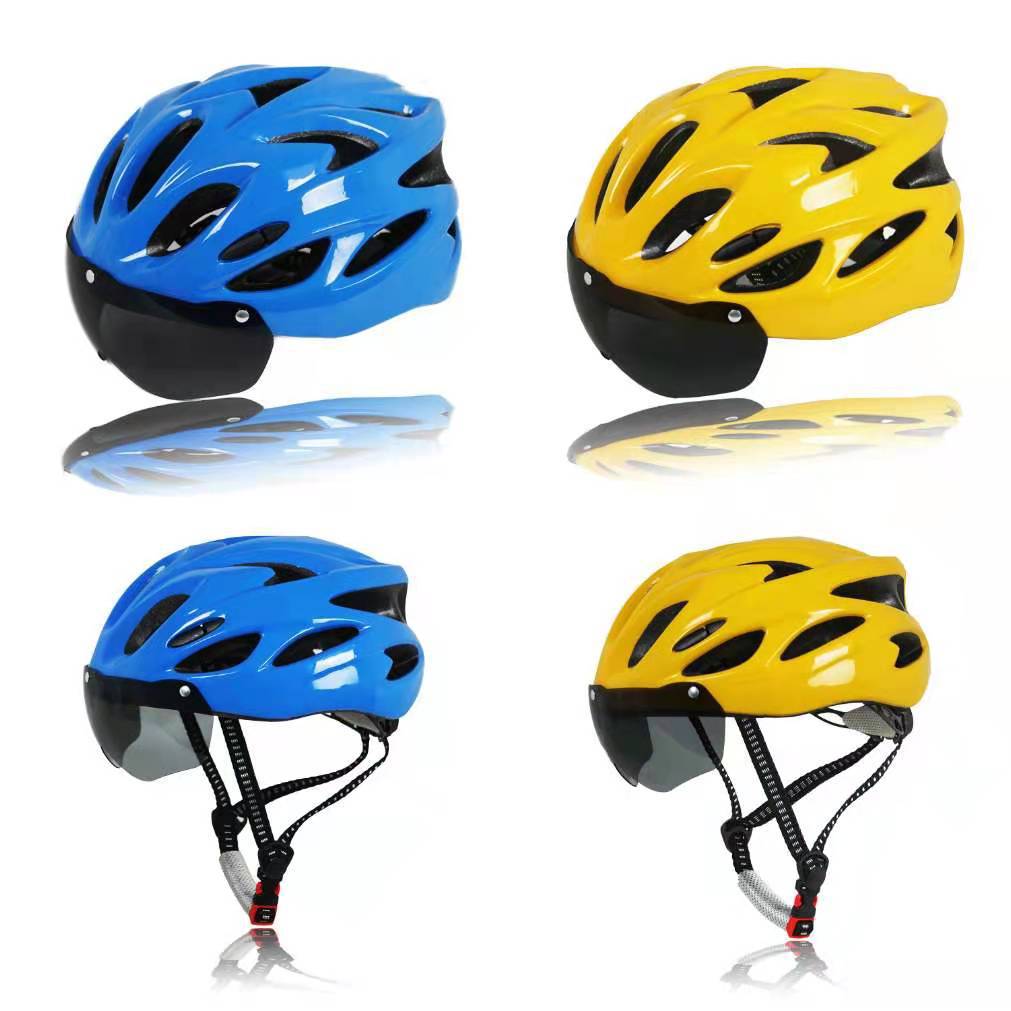 Gafas de bicicleta casco hombres y mujeres bicicleta de montaña bicicleta ciclismo equipo al aire libre casco