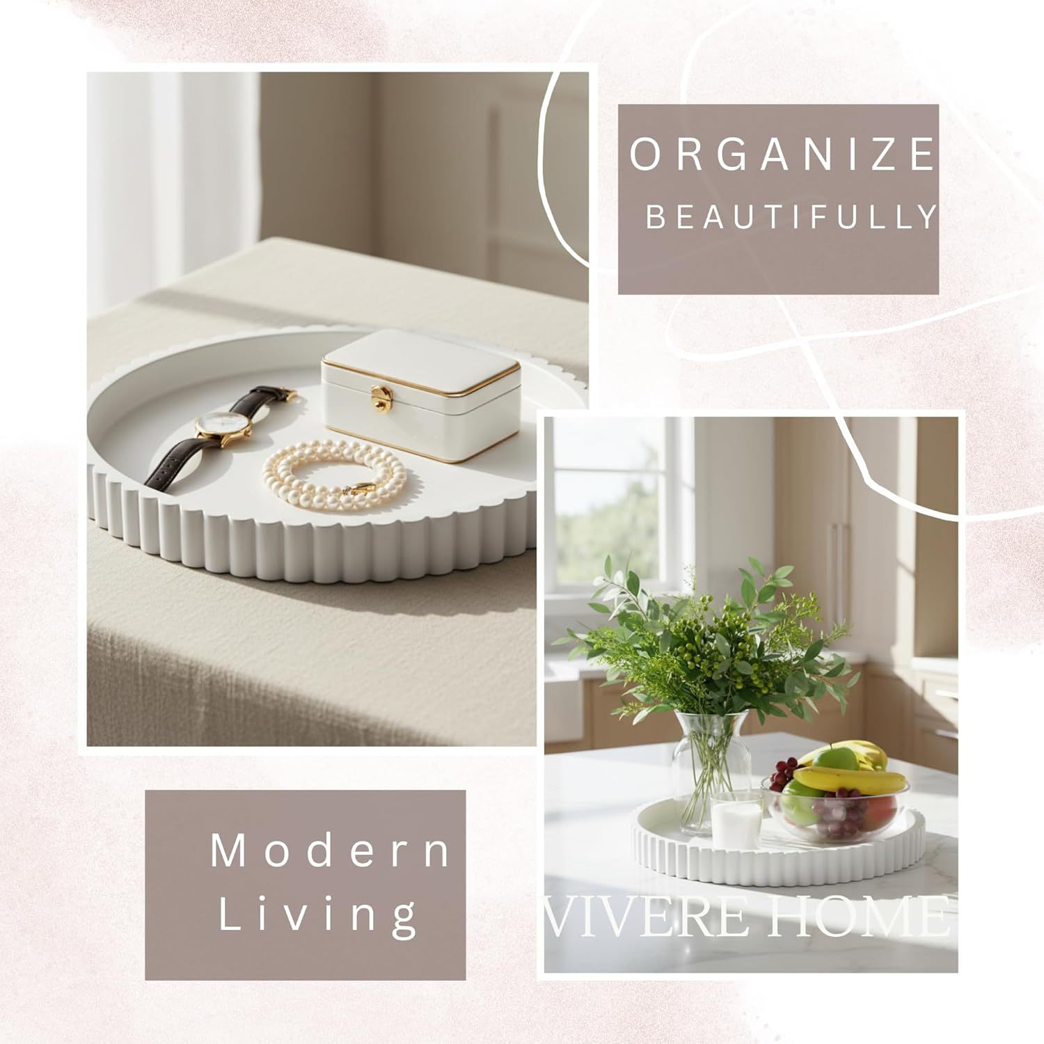 Decorative Wave Shaped Silicone Tray For Jewellery And Trinkets_voghion.com