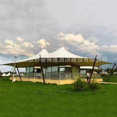Membrane Structure Hotel Tent Manufacturer Customized Polygonal Shell Type Single Layer Bill Peak Double Peak Can Be Customized and Requires Installation
