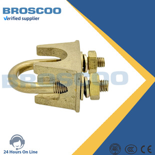 Lightning protection stainless steel copper aluminum copper insulation clamp factory direct brass clamp U-shaped clamp wiring clamp lightning protection