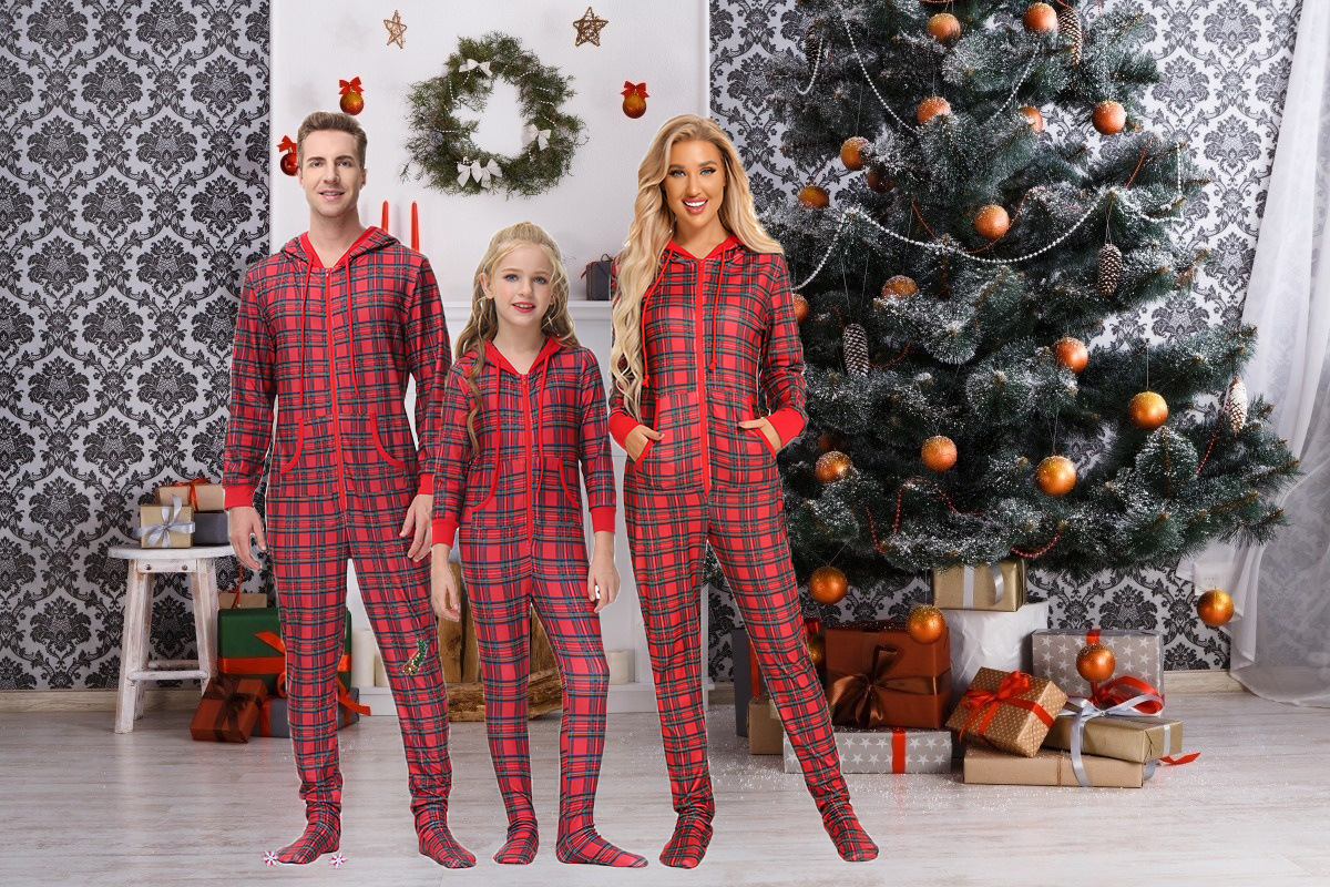 Cute Snowflake Deer Polyester Cotton Polyester Pants Sets Jumpsuits Family Matching Outfits display picture 4