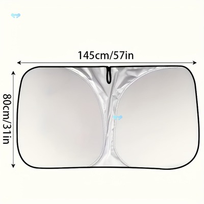 1ps Summer Foldable Full Shading Titanium Silver Car折叠遮光|ms