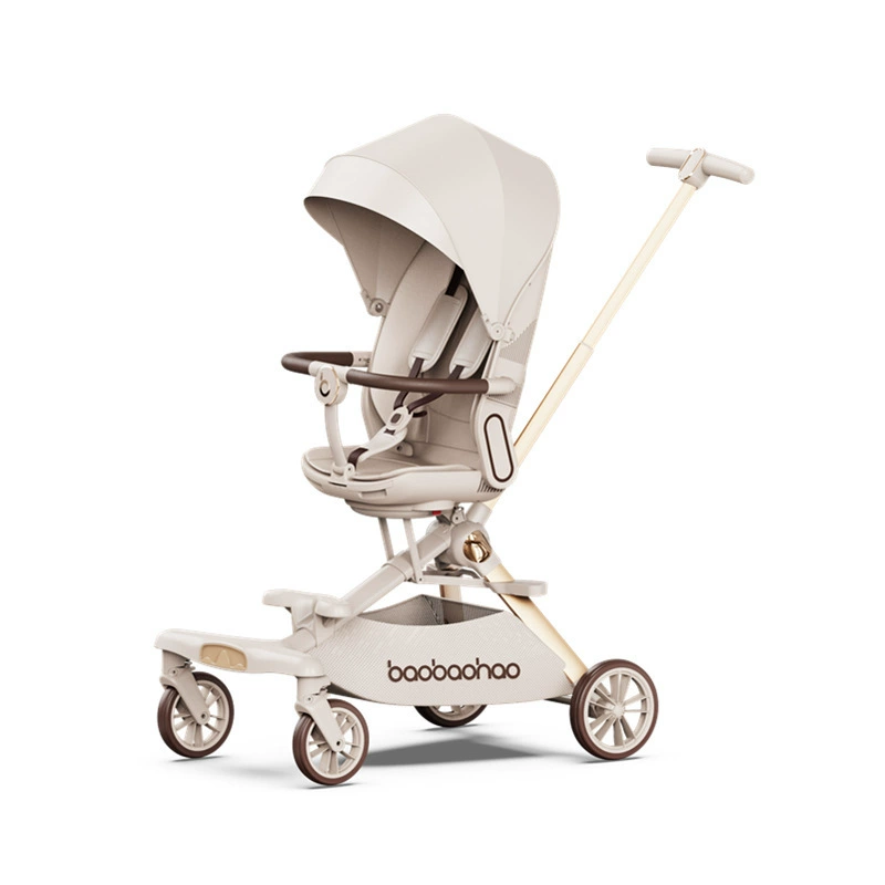 Children's foldable stroller to go out with seat, can sit and lie