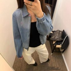 高品质RL拉夫小马标刺绣正确版水洗牛仔夹克高定翻领牛仔外套百搭