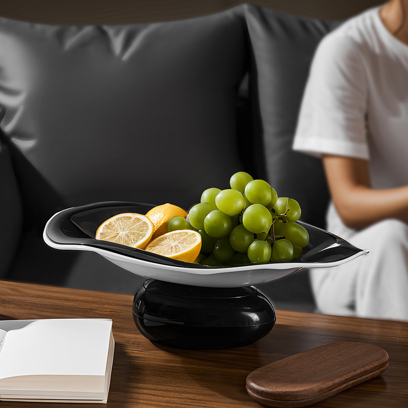 Plato para frutas, bandeja de frutas moderna, plato de postres de lujo de alta gama, bandeja para aperitivos y té para la sala de estar, plato creativo para aperitivos y frutas secas.