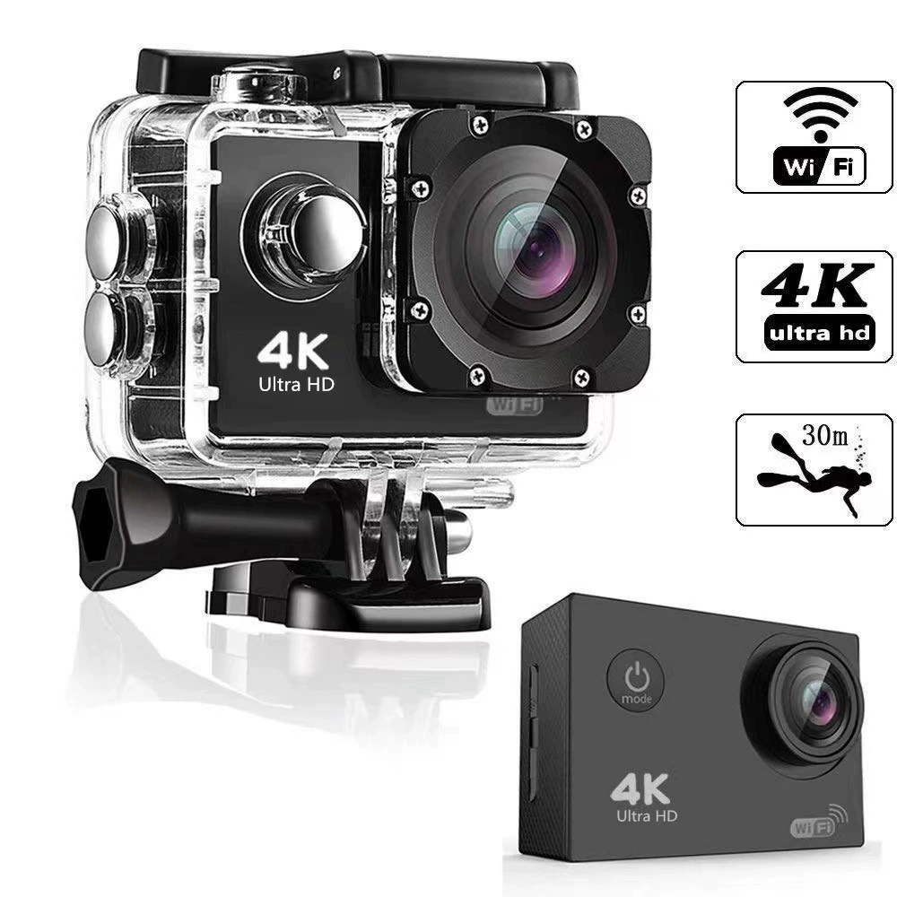 Кросс-граница популярные 4K спортивные камеры HD подводные внешне велосипедные камеры, цифровые спортивные WIFI водонепроницаемые камеры