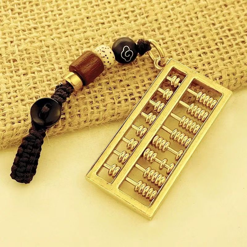 中国風キーホルダーペンダント、ひょうたん型算盤、金属アクセサリー、エスニックスタイル亜鉛合金キーホルダーバッグペンダント|undefined